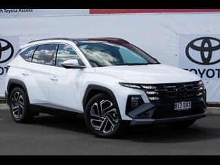2025  Hyundai Tucson Hybrid AWD Premium Wagon (White) Used Car Thumbnail